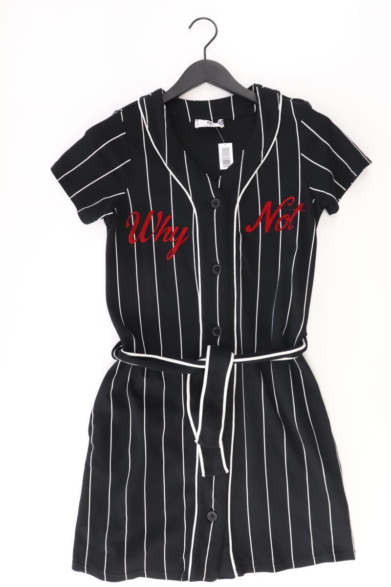 AJC Fashion Kurzarmkleid Gr. 36 gestreift schwarz aus Baumwolle