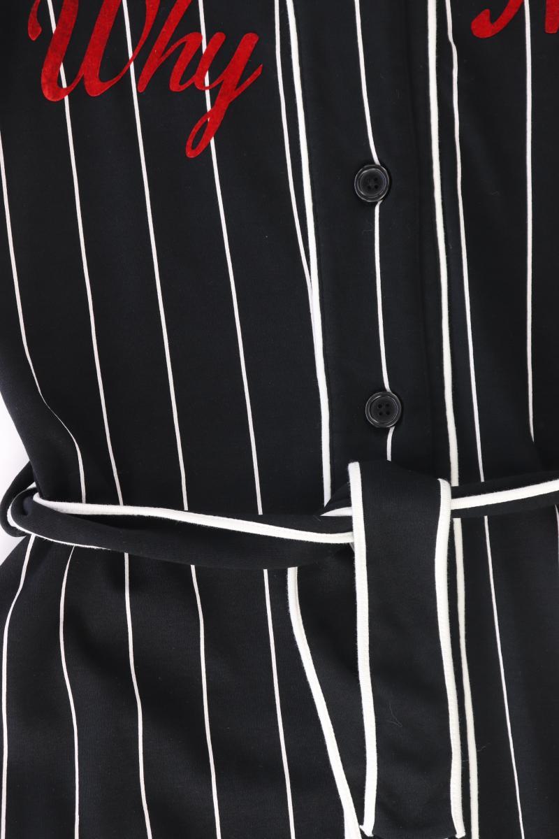 AJC Fashion Kurzarmkleid Gr. 36 gestreift schwarz aus Baumwolle