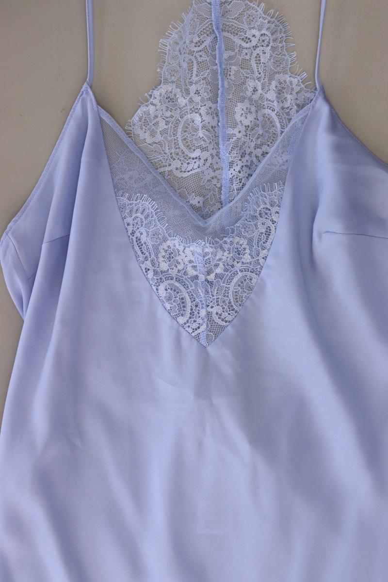 Triumph Satin Kleid Gr. S Träger blau