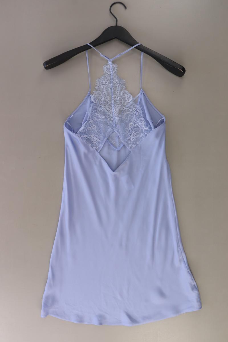 Triumph Satin Kleid Gr. S Träger blau