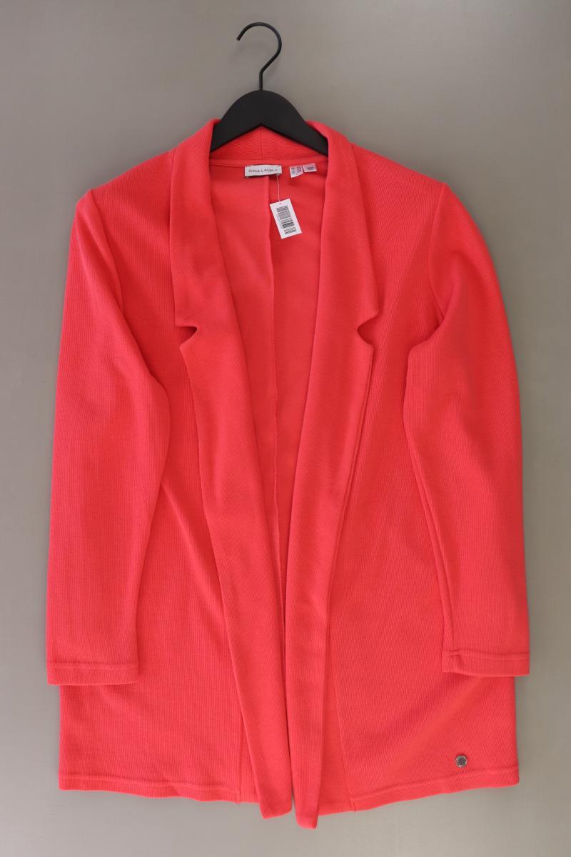 Gina Laura Strickjacke Gr. 44/46 Langarm rot aus Baumwolle
