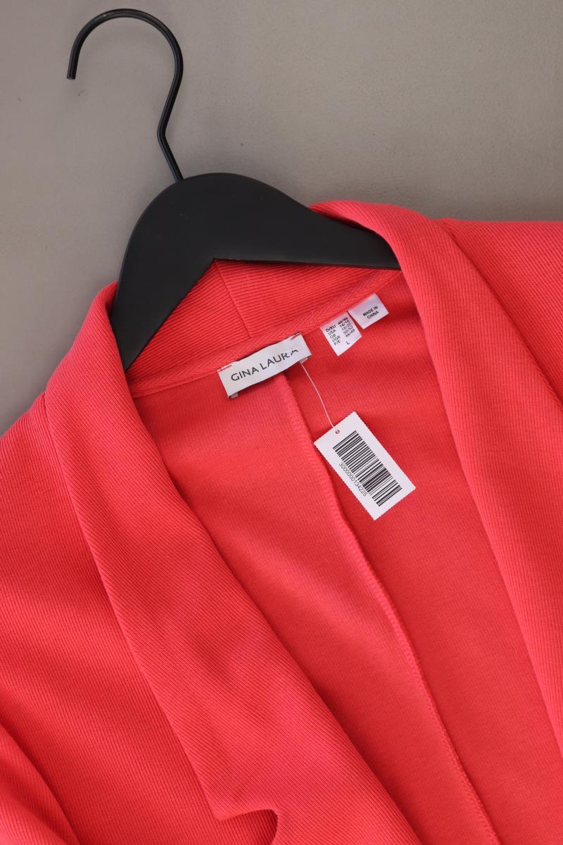 Gina Laura Strickjacke Gr. 44/46 Langarm rot aus Baumwolle
