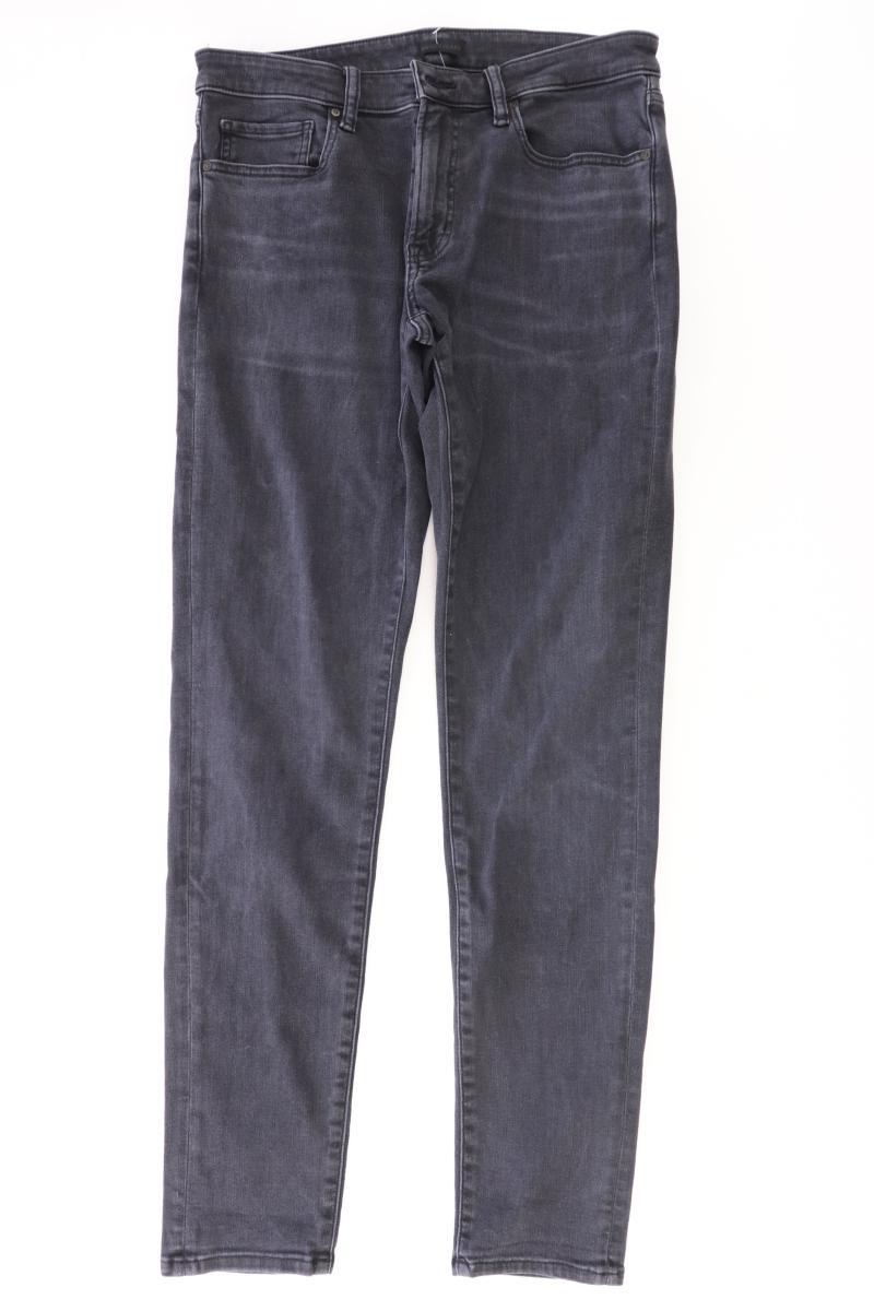 Uniqlo Straight Jeans für Herren Gr. W33/L34 grau aus Baumwolle