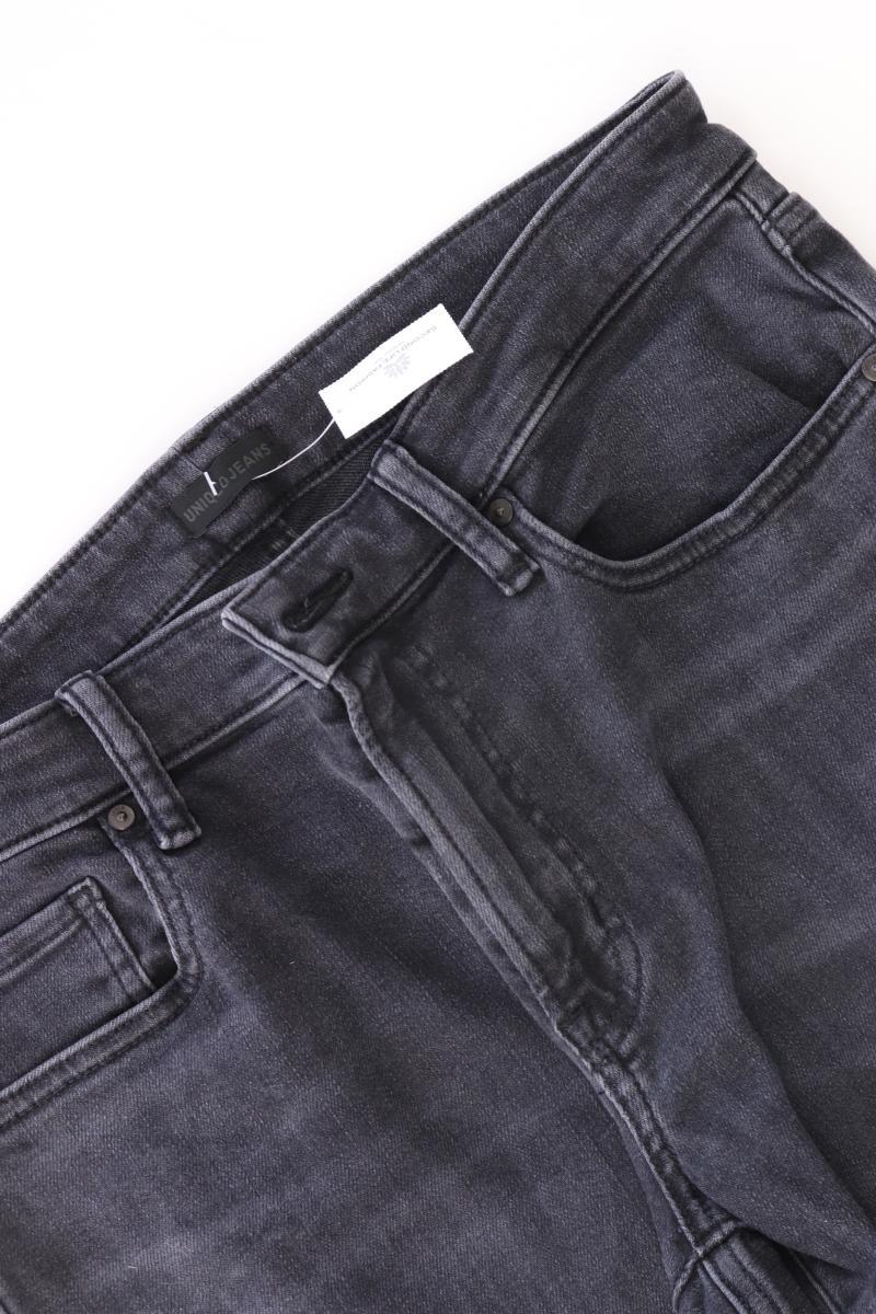 Uniqlo Straight Jeans für Herren Gr. W33/L34 grau aus Baumwolle