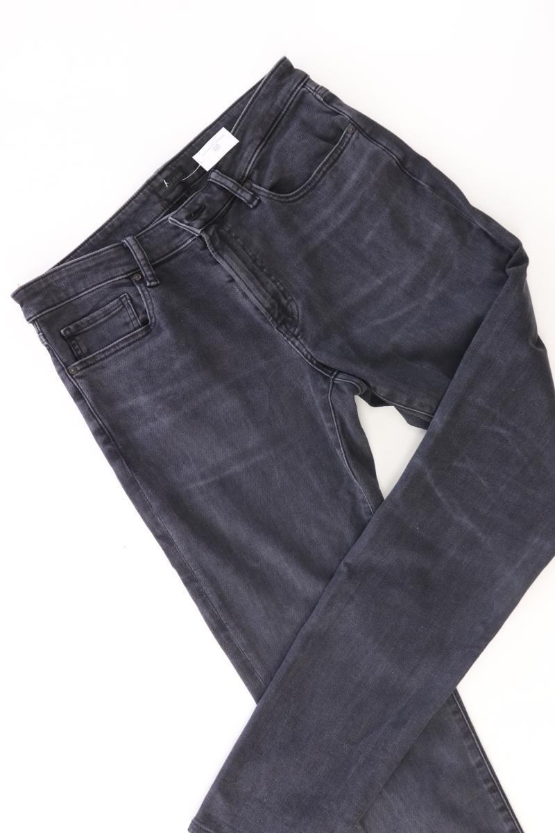 Uniqlo Straight Jeans für Herren Gr. W33/L34 grau aus Baumwolle