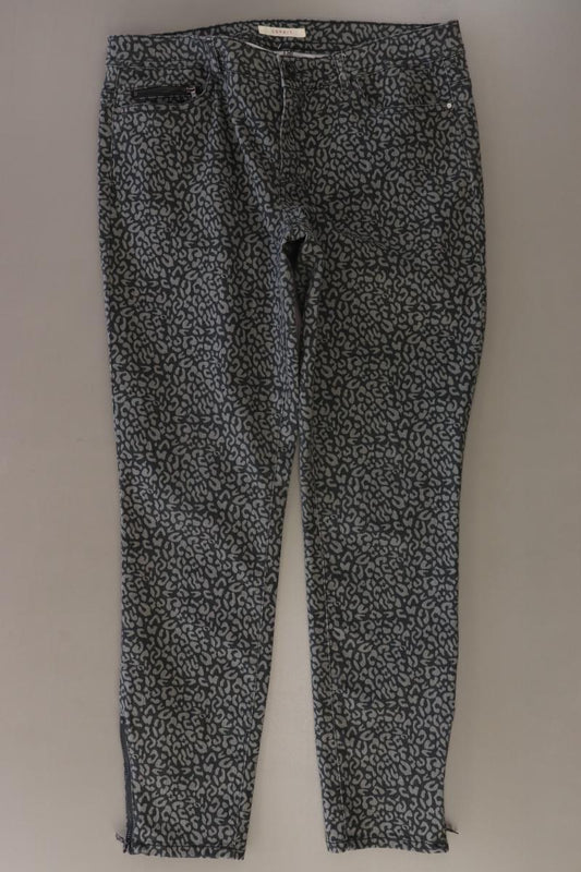 Esprit Hose Gr. 40 mit Tierdruck grau aus Baumwolle