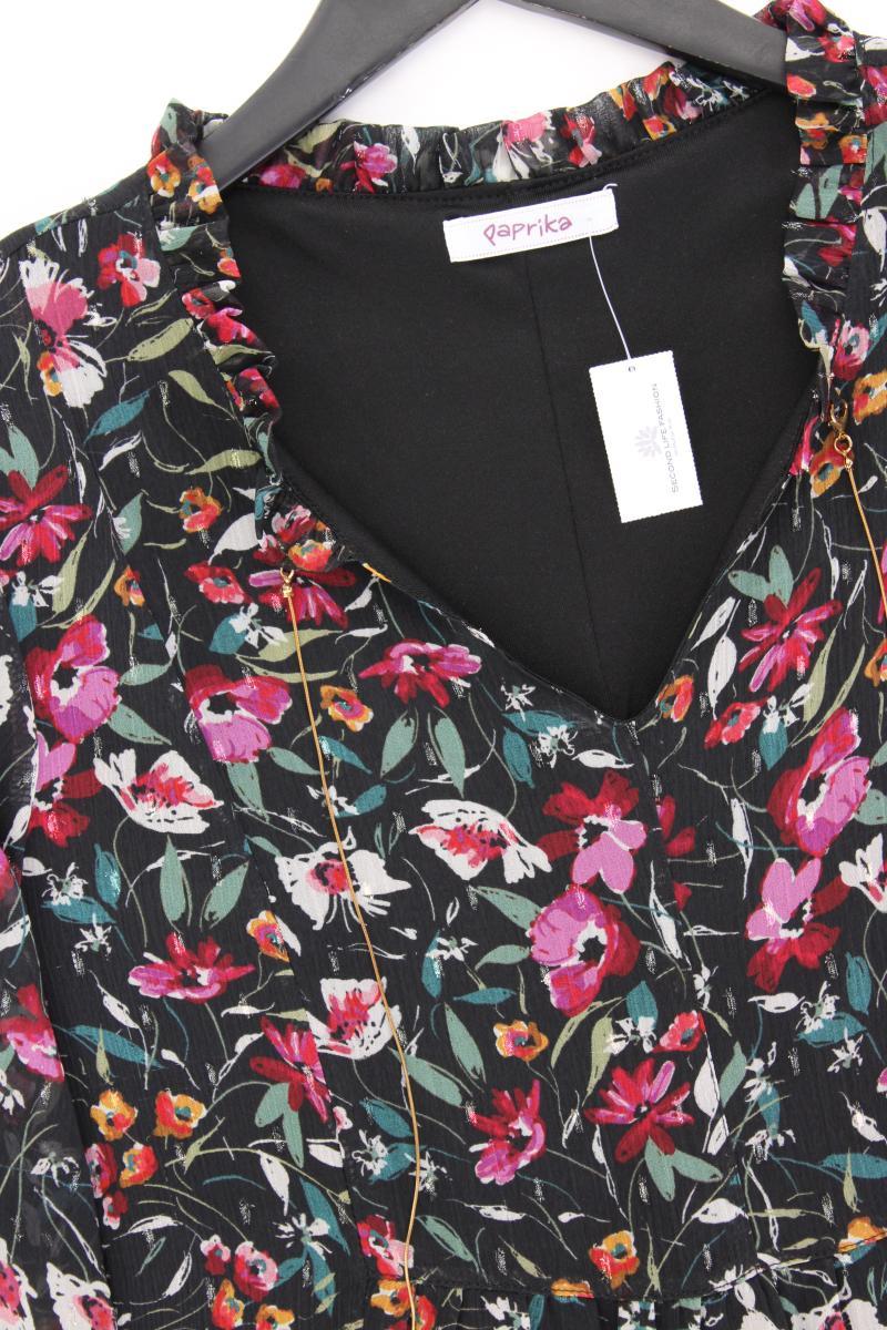 Paprika Midikleid Gr. 46 mit Blumenmuster 3/4 Ärmel mehrfarbig