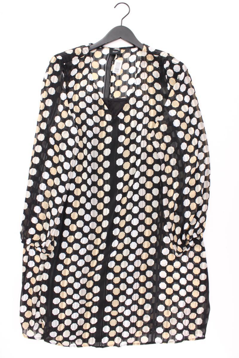 Zizzi Langarmkleid Gr. 48 geometrisches Muster mehrfarbig