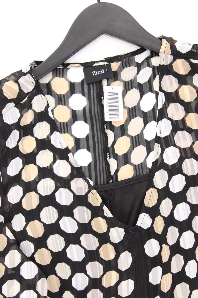 Zizzi Langarmkleid Gr. 48 geometrisches Muster mehrfarbig