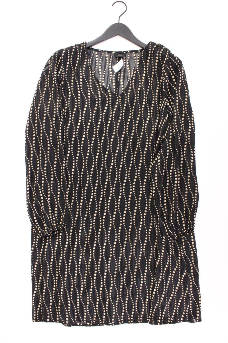 Zizzi Langarmkleid Gr. 48 gepunktet schwarz