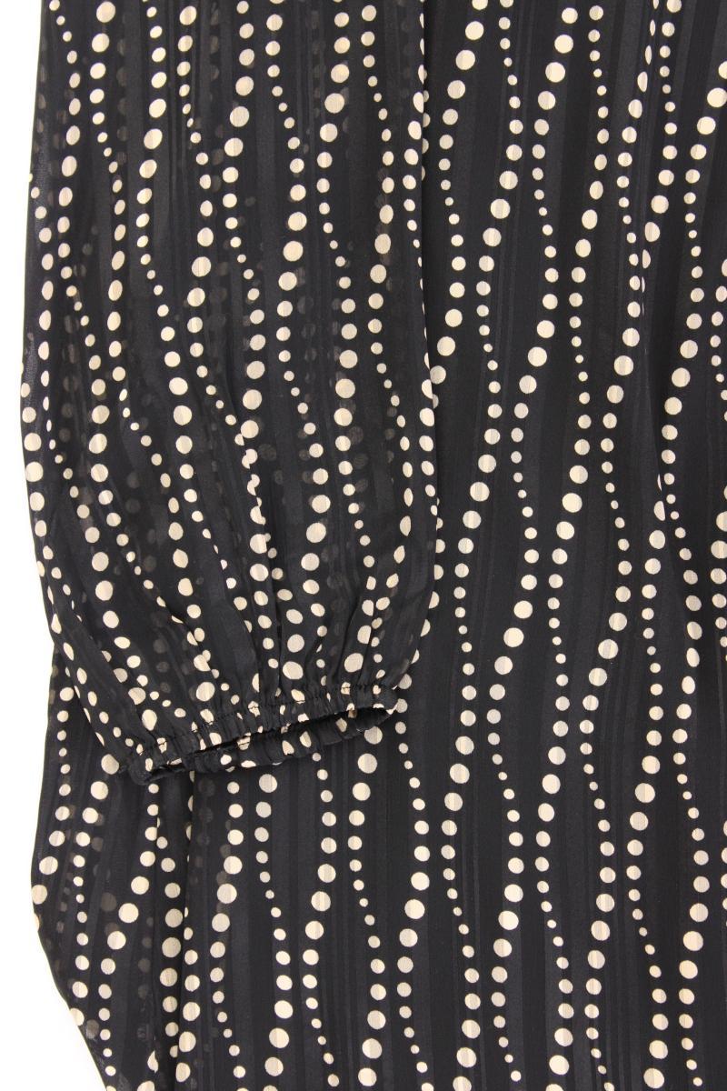 Zizzi Langarmkleid Gr. 48 gepunktet schwarz