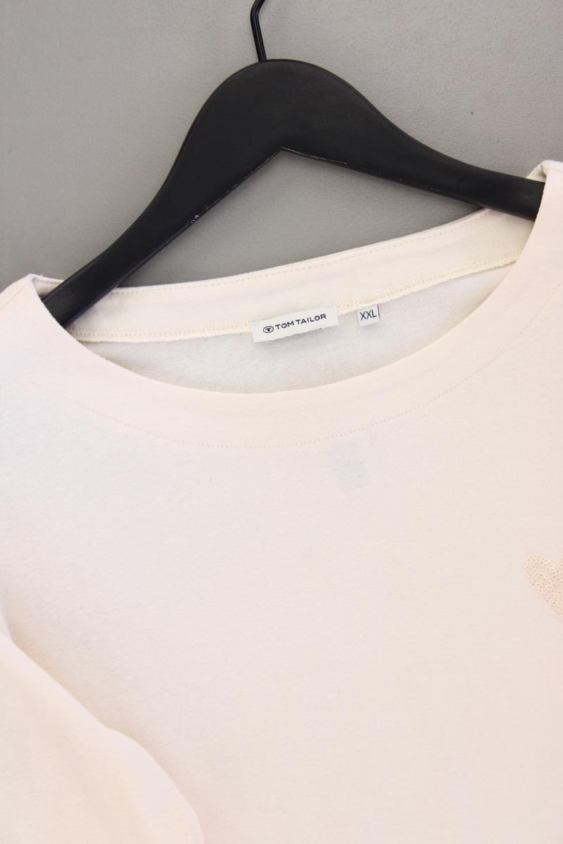 Tom Tailor Slim Shirt Gr. XXL 3/4 Ärmel creme aus Baumwolle