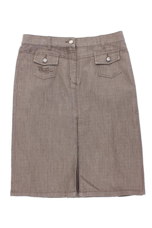 Himmelblau Midirock Gr. 42 braun aus Baumwolle