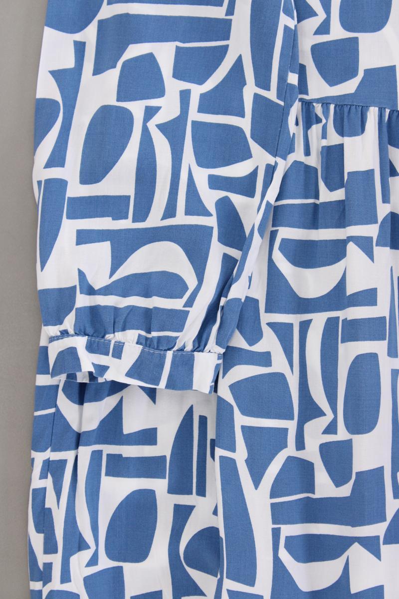 Zabaione Langarmkleid Gr. XXL geometrisches Muster blau