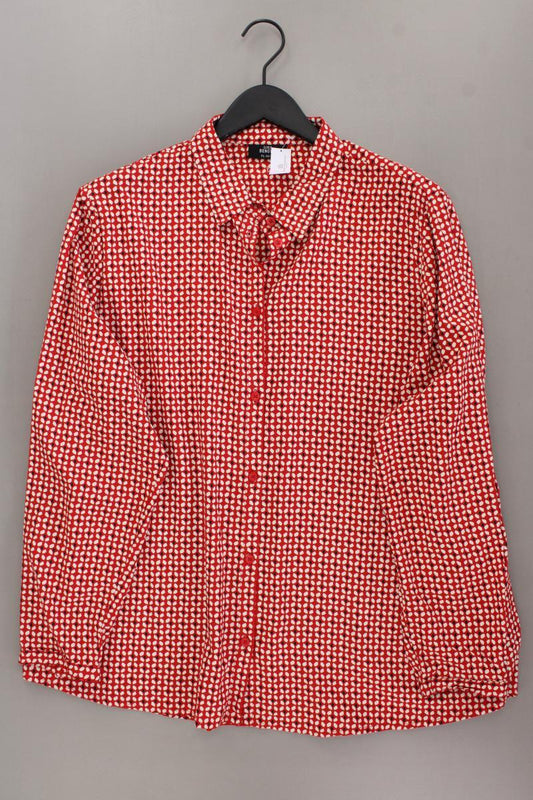 Gina Benotti Bluse Gr. 48/50 geometrisches Muster Langarm rot