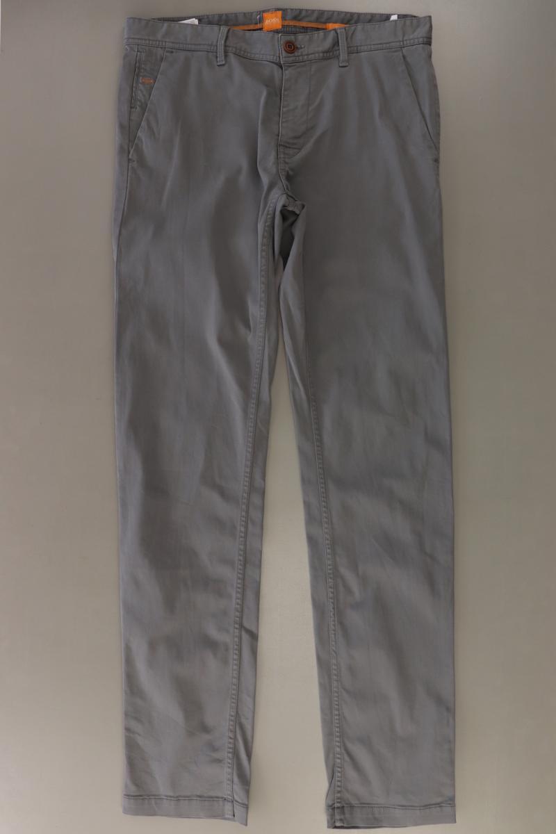 Hugo Boss Chinohose für Herren Gr. W36 grau aus Baumwolle