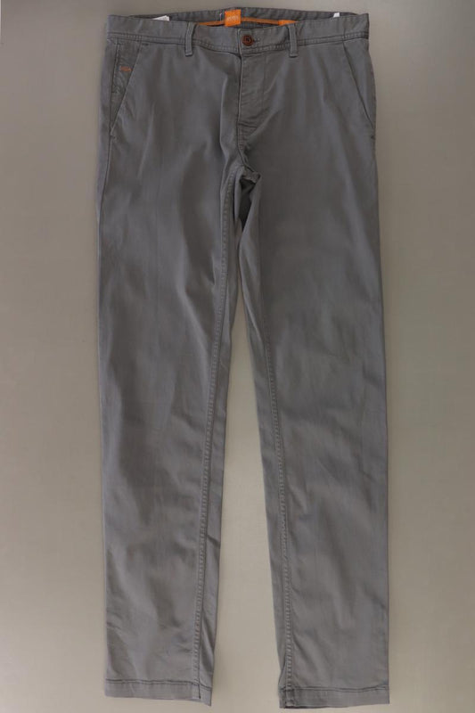 Hugo Boss Chinohose für Herren Gr. W36 grau aus Baumwolle