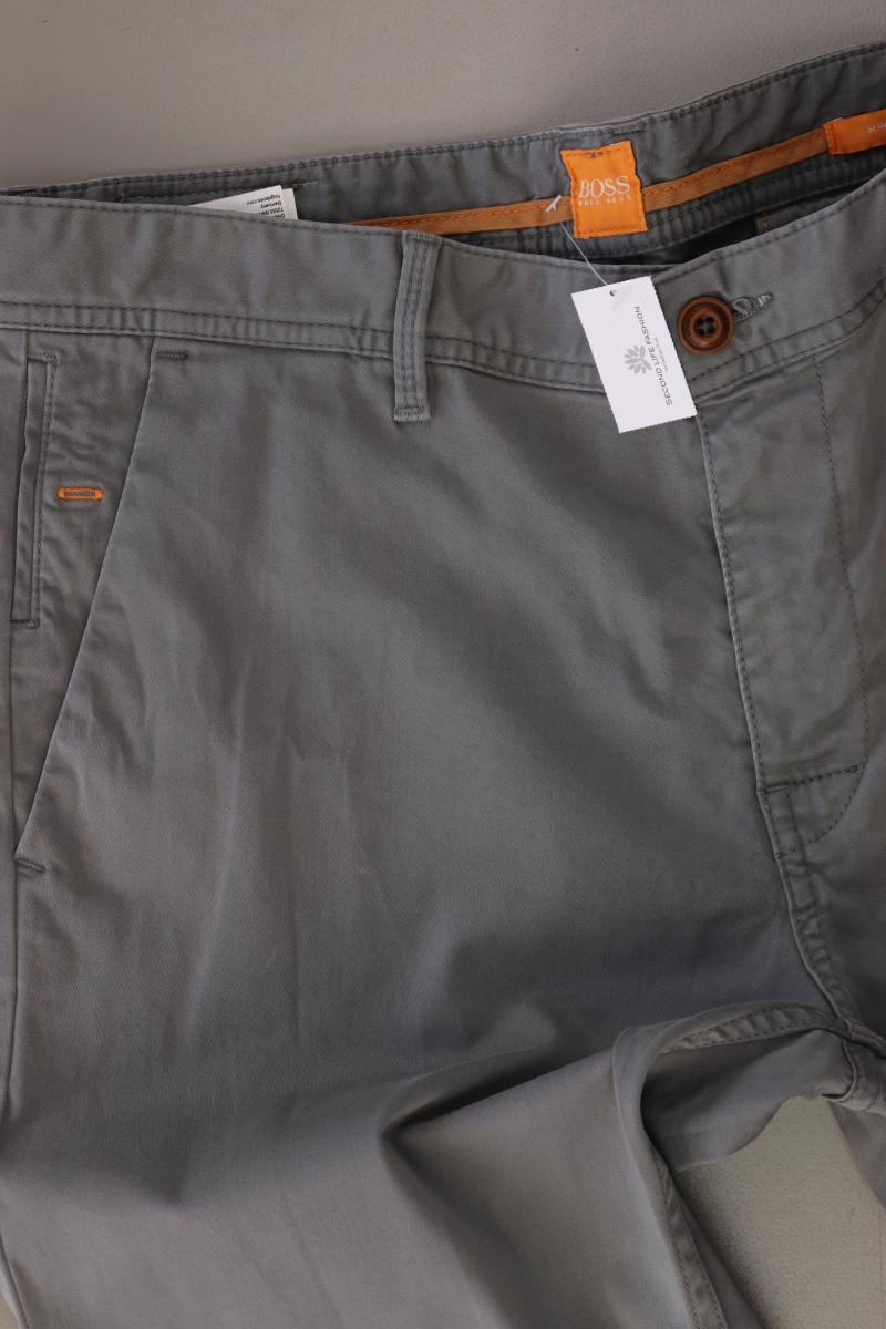 Hugo Boss Chinohose für Herren Gr. W36 grau aus Baumwolle