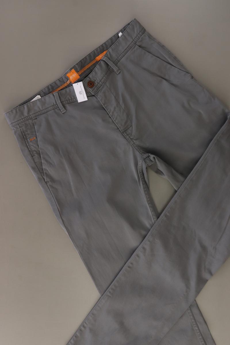 Hugo Boss Chinohose für Herren Gr. W36 grau aus Baumwolle