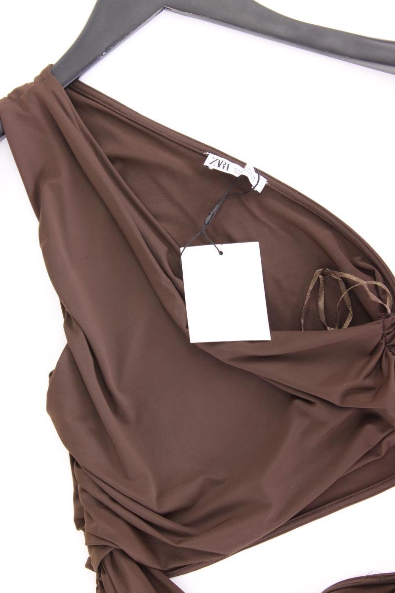 Zara Slim Top Gr. M neu mit Etikett braun aus Polyamid