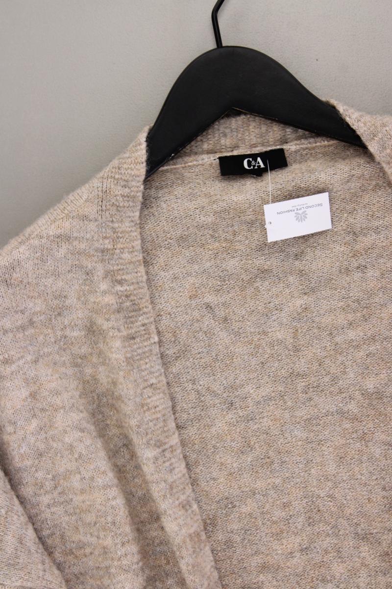 C&A Strickmantel Gr. 48 Langarm braun