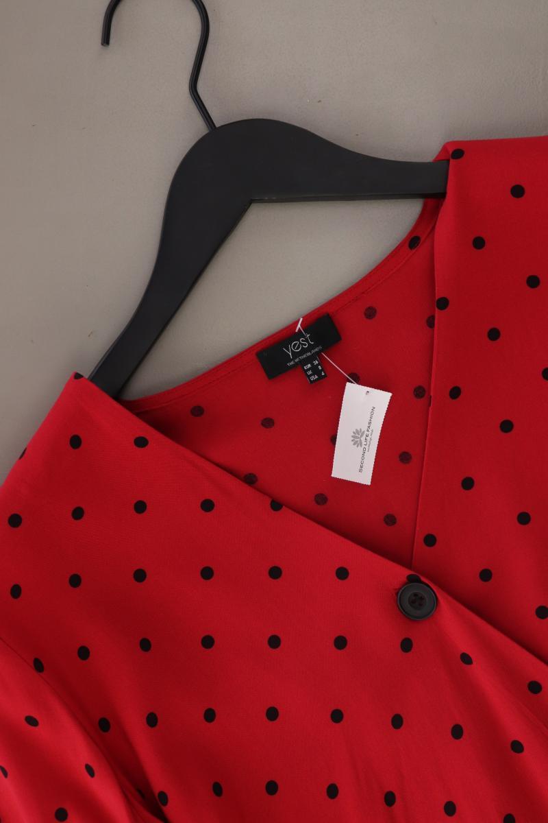 yest Langarmkleid Gr. 36 gepunktet rot