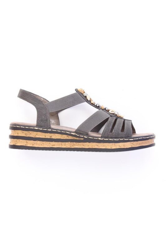 Rieker Sandalen Gr. 38 neuwertig grau