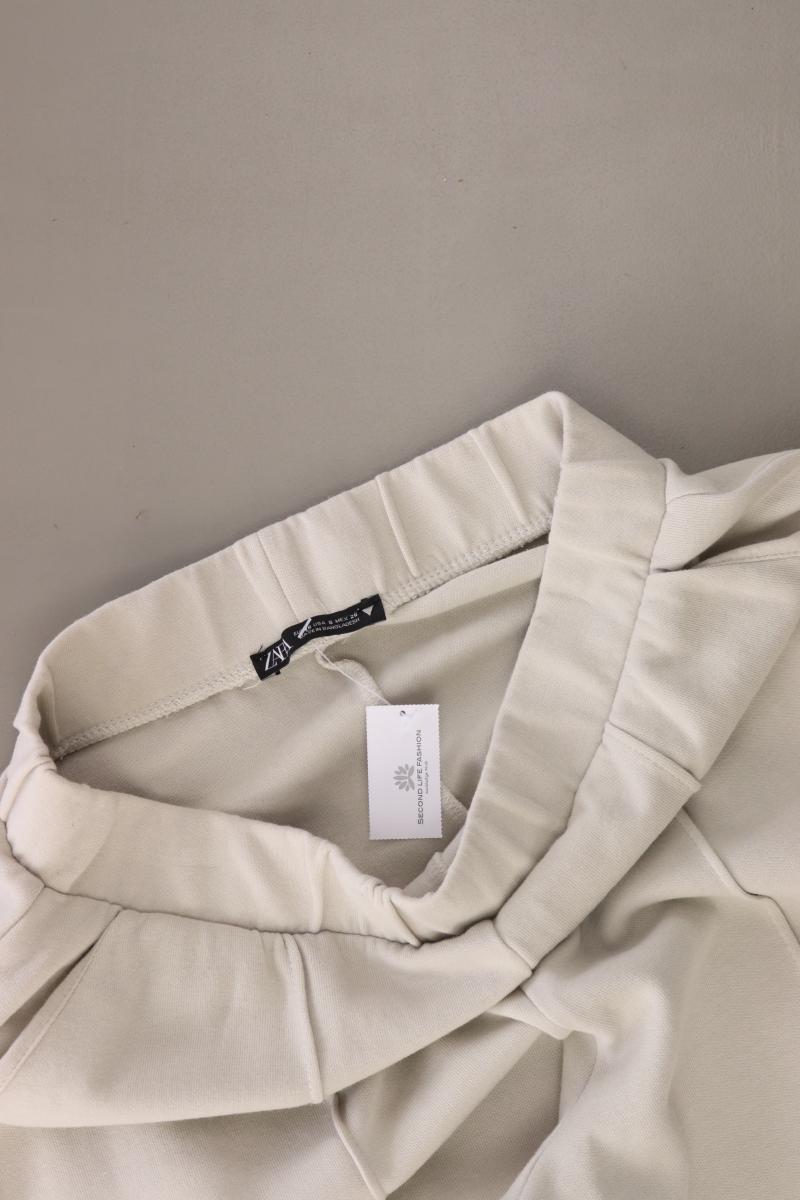Zara Stretchhose Gr. S creme aus Baumwolle