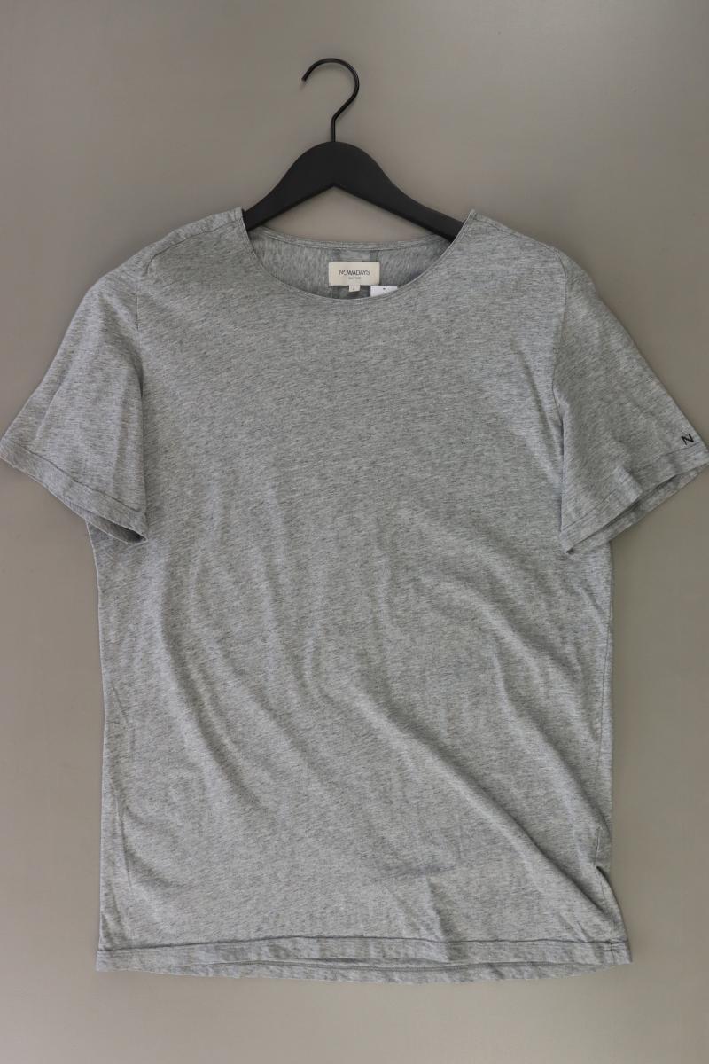 Nowadays T-Shirt für Herren Gr. L Kurzarm grau aus Baumwolle