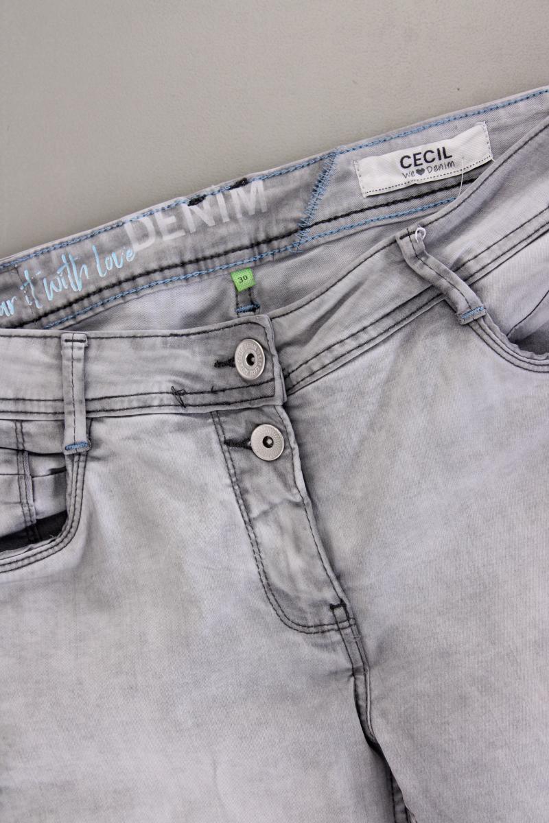 Cecil Regular Jeans Gr. W30 grau