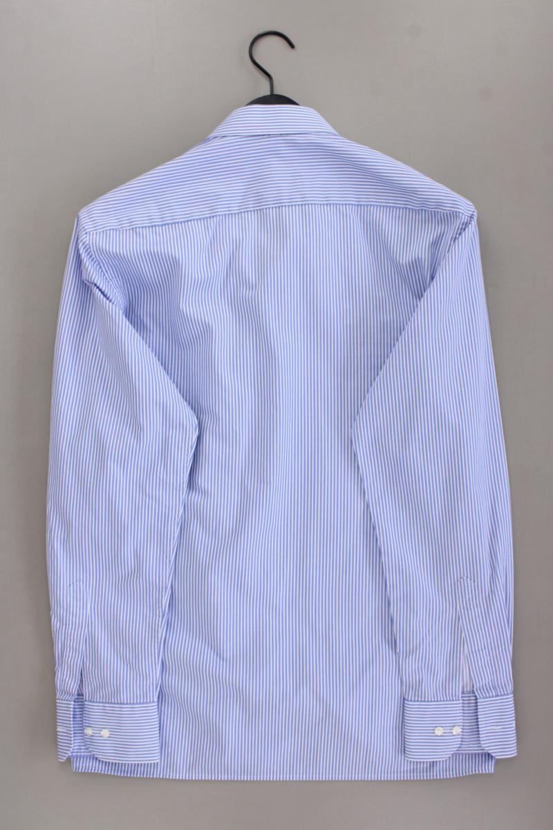 Eterna Langarmhemd für Herren Gr. Hemdgröße 40 gestreift blau aus Baumwolle