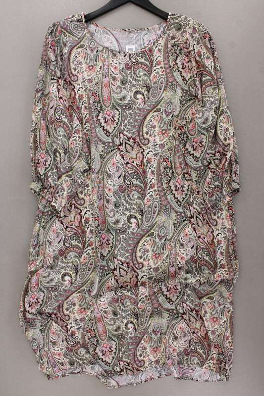 Midikleid Gr. 48 mit Paisleymuster 3/4 Ärmel mehrfarbig