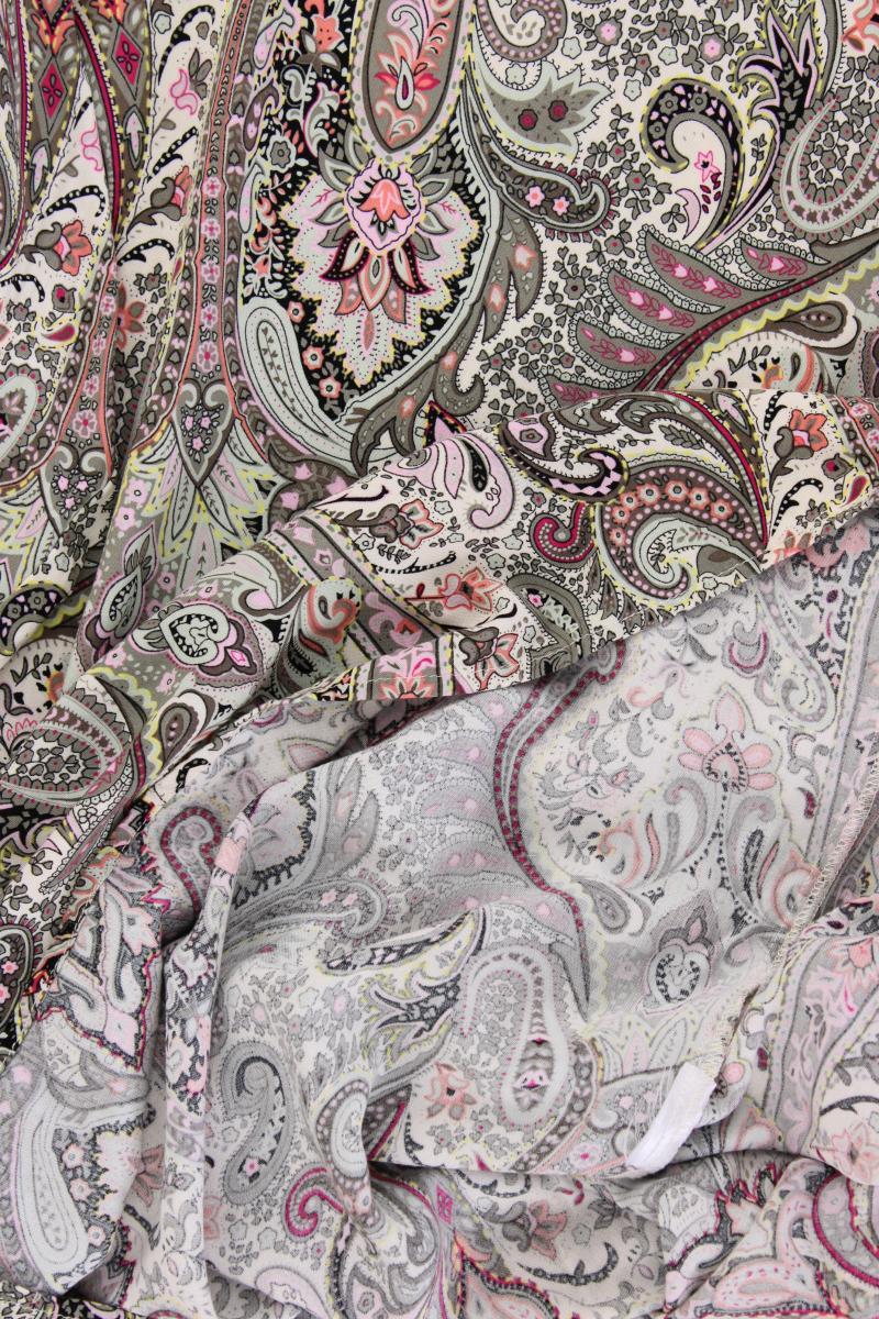 Midikleid Gr. 48 mit Paisleymuster 3/4 Ärmel mehrfarbig
