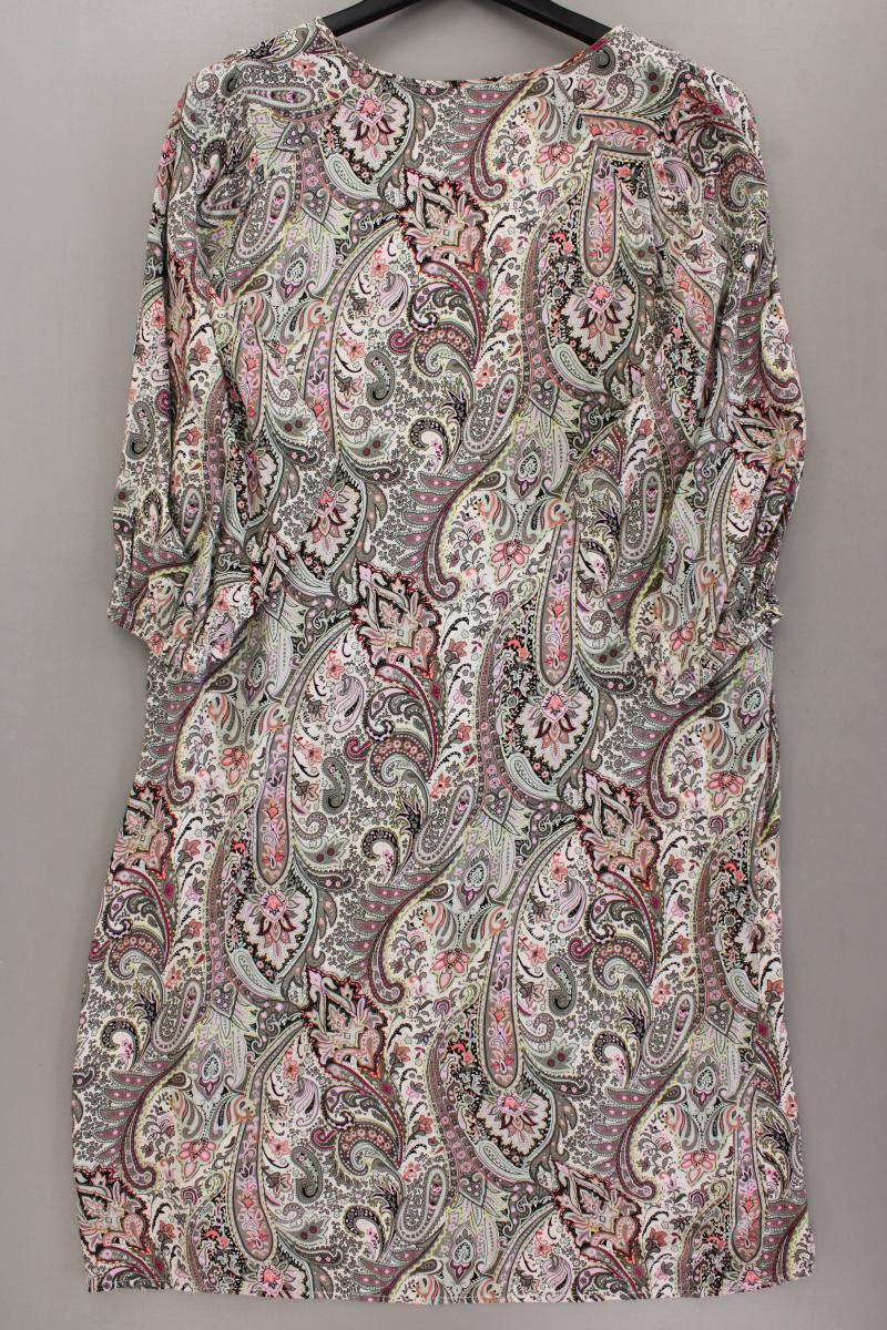 Midikleid Gr. 48 mit Paisleymuster 3/4 Ärmel mehrfarbig