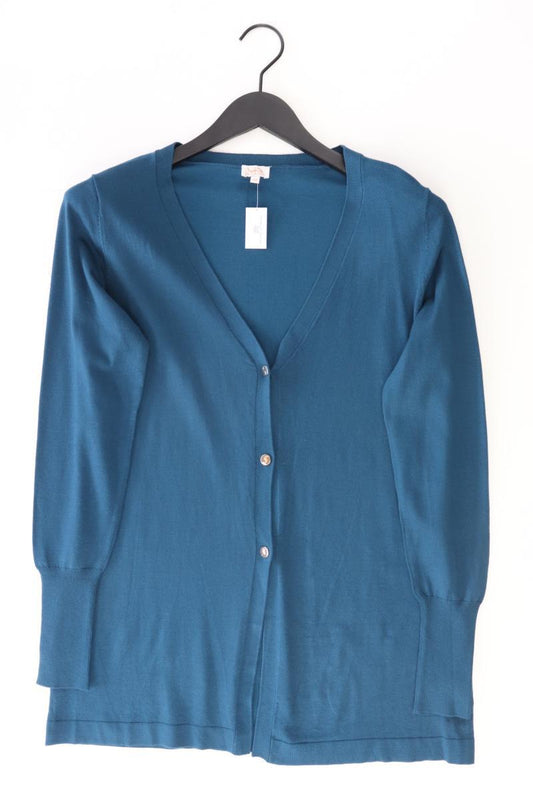 VA Milano Strickjacke Gr. 38 Langarm blau aus Viskose
