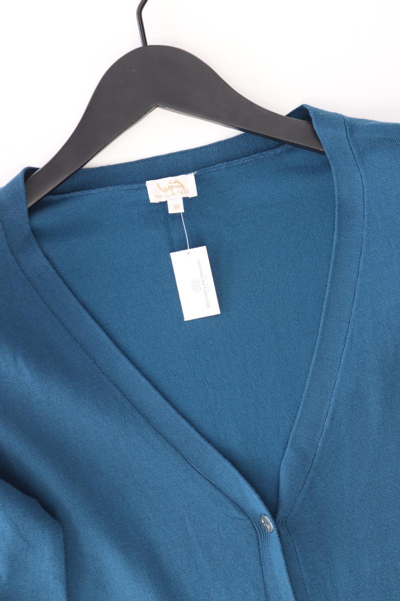 VA Milano Strickjacke Gr. 38 Langarm blau aus Viskose