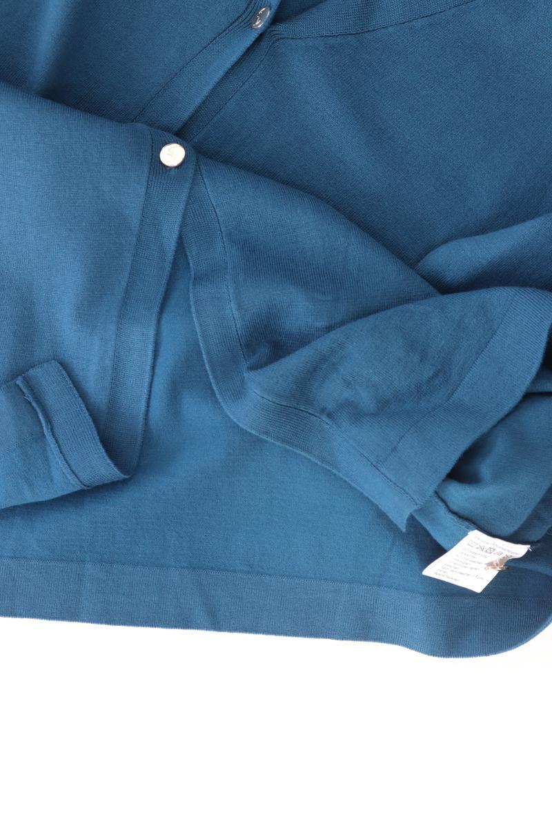 VA Milano Strickjacke Gr. 38 Langarm blau aus Viskose