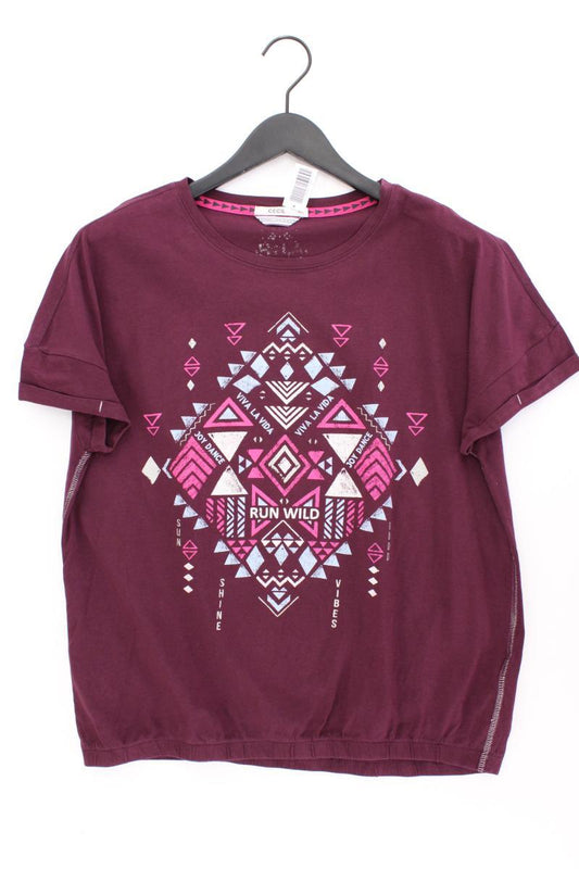 Cecil Printshirt Gr. L Kurzarm lila aus Baumwolle