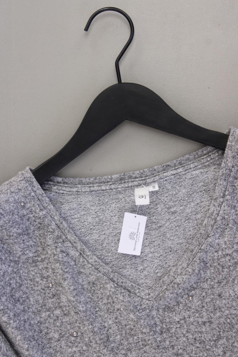 QS by s.Oliver Feinstrickpullover Gr. S grau aus Viskose