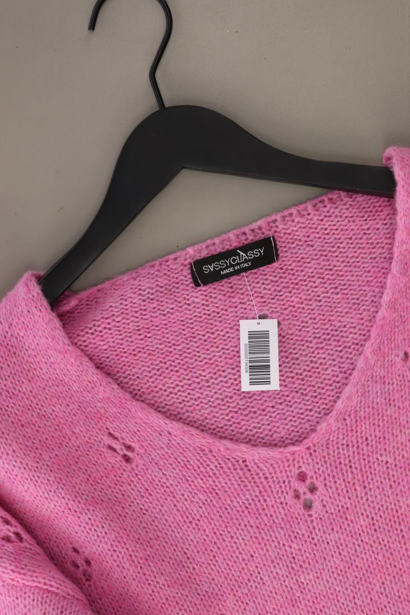 SassyClassy Grobstrickpullover Gr. OneSize pink aus Polyacryl