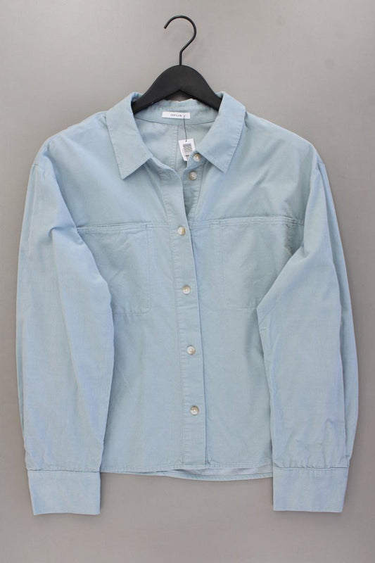 Opus Cordbluse Modell Froni Gr. 42 neuwertig Langarm blau aus Baumwolle