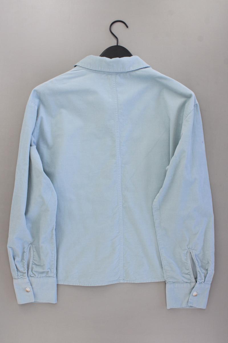Opus Cordbluse Modell Froni Gr. 42 neuwertig Langarm blau aus Baumwolle