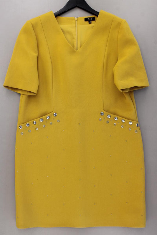 1.2.3 Paris Kurzarmkleid Gr. 42 gelb aus Polyester