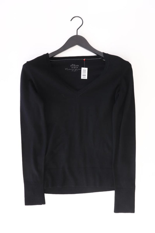 s.Oliver Feinstrickpullover Gr. 38 schwarz aus Polyacryl