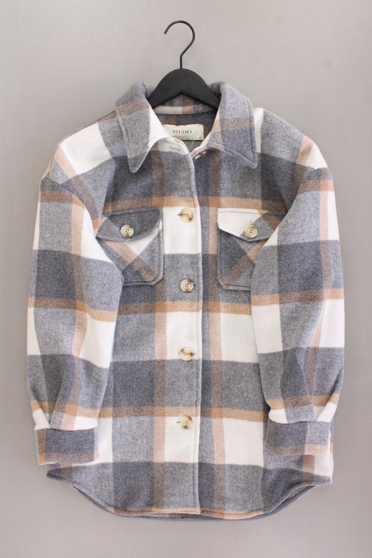 Studio Only Hemdjacke Gr. XS kariert mehrfarbig aus Polyester