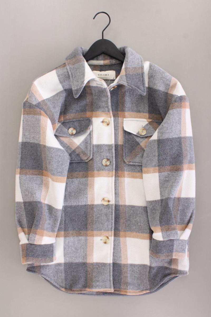 Studio Only Hemdjacke Gr. XS kariert mehrfarbig aus Polyester