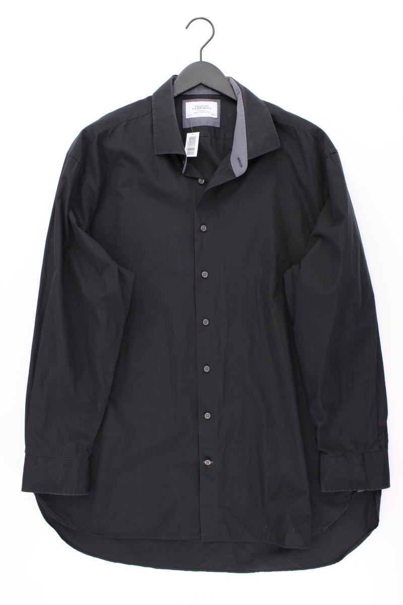 CHARLES TYRWHITT Langarmhemd für Herren Gr. Hemdgröße 48 schwarz aus Baumwolle