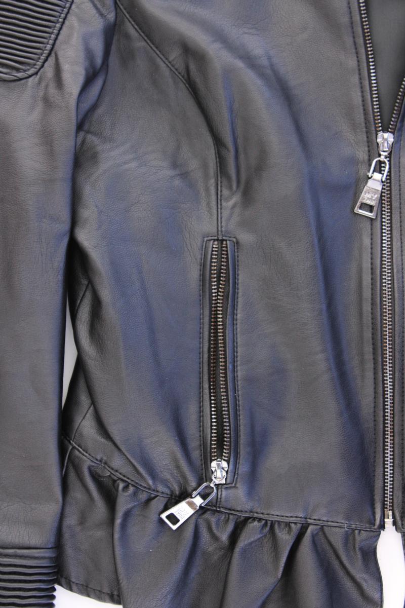 My Twin Twinset Kunstlederjacke Gr. L schwarz aus Polyester