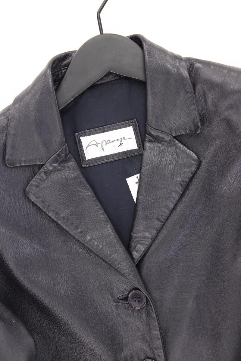 Apanage Vintage Ledermantel Gr. 38 schwarz