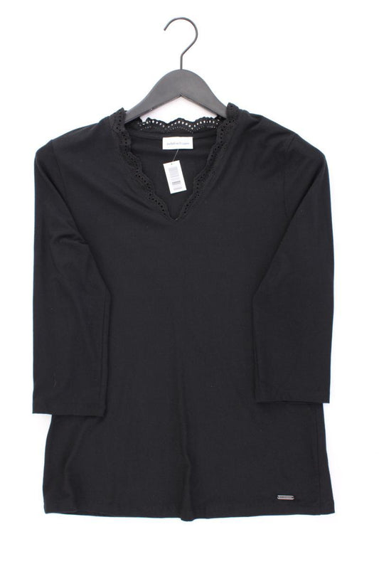 Judith Williams Shirt mit V-Ausschnitt Gr. 38 3/4 Ärmel schwarz aus Modal